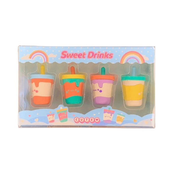 Borracha Kawaii Mini Milk Shake Sweet Drinks C/4 Un