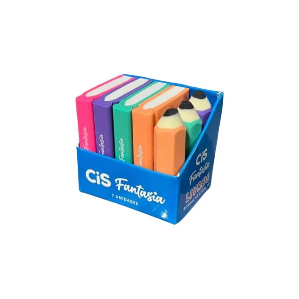 Borracha Escolar CiS Fantasia Livros e Lápis