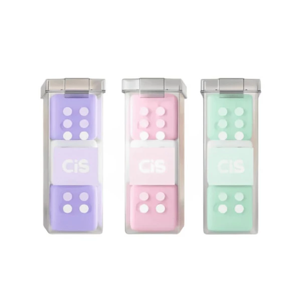 Borracha Escolar Cis Mini Dadinhos C/ 3 Un