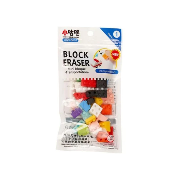 Borracha Escolar Lego Block