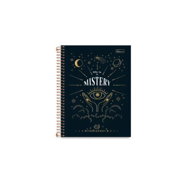 Caderneta Espiral A6 1/8 Cosmic Journey Cadersil Preto