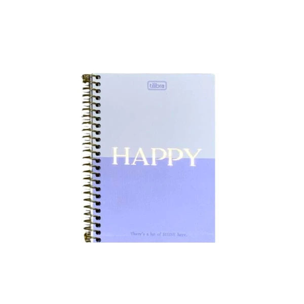 Caderneta Espiral A6 1/8 Happy Tilibra Azul