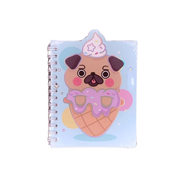 Caderninho Kawaii Fofo Cachorrinho Pug