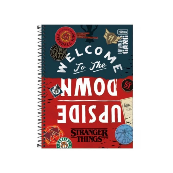 Caderno Stranger Things Universitário 10 Matérias Welcome to the Upside Down