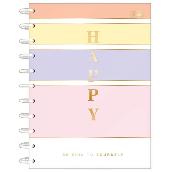Caderno de Discos 10 Matérias Tilibra Tilidisco Happy 160fls