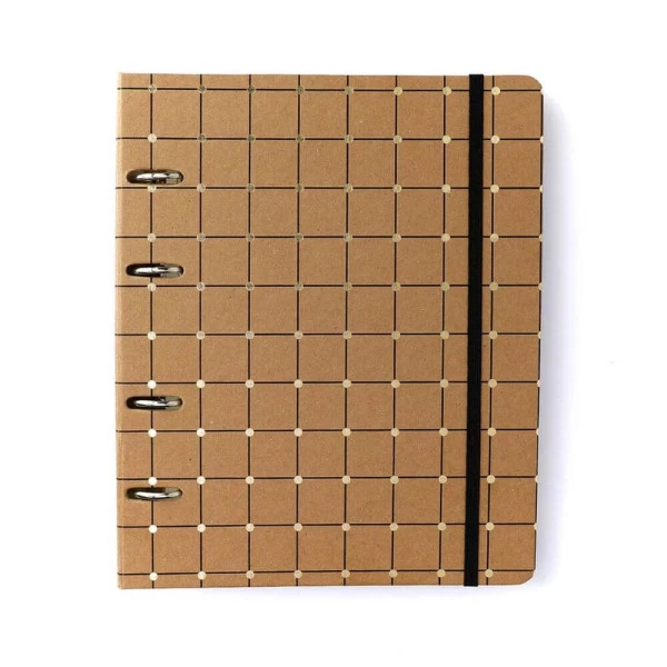 Caderno Argolado Cicero Criativo Organizador Kraft Linha E Ponto 17x24