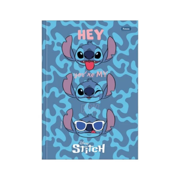 Caderno Brochurão Stitch Foroni 80F Hey