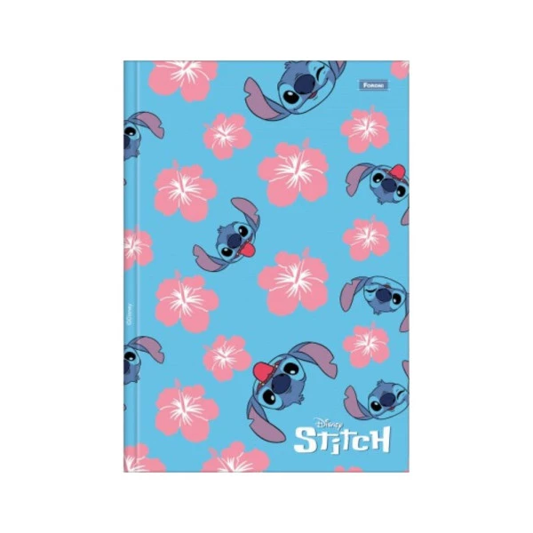 Caderno Brochurão Stitch Foroni 80F Flowers