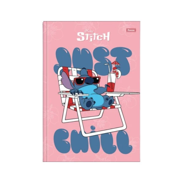 Caderno Brochurão Stitch Foroni 80F  Just Chill