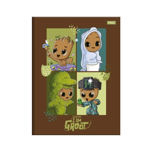 Caderno Brochurão Groot Marvel Foroni