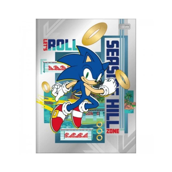 Caderno Brochurão Sonic Tilibra 80F Let's Roll