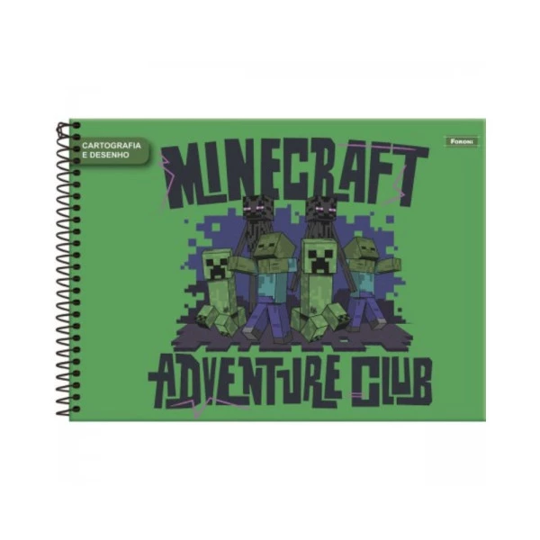 Caderno Cartografia E Desenho Minecraft Foroni 80F