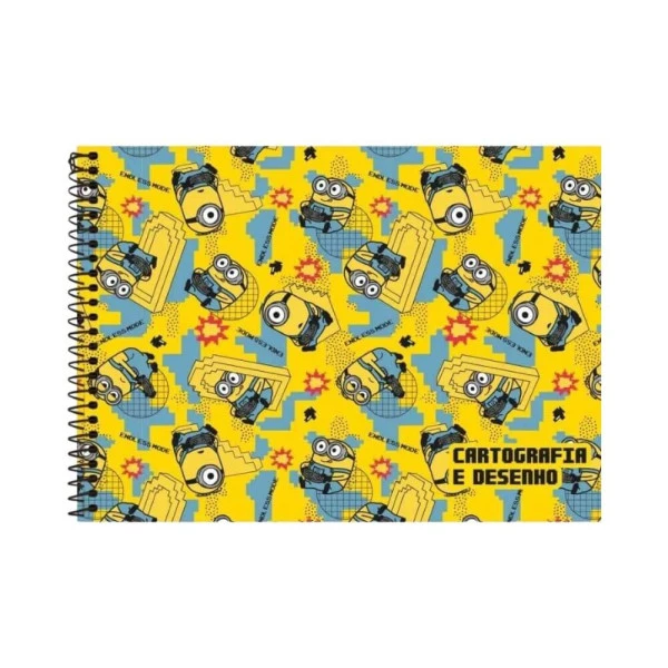 Caderno Cartografia E Desenho Minions Foroni 80F