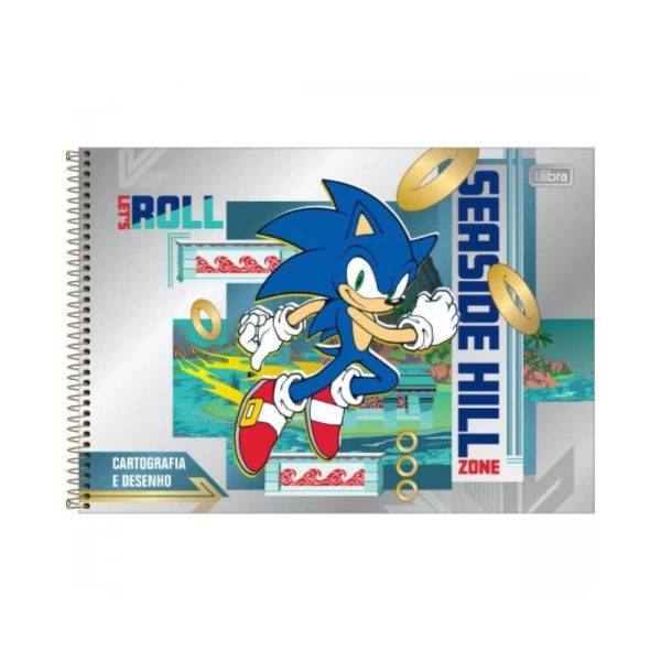 Caderno Cartografia e Desenho Sonic Tilibra 80F Seaside Hill