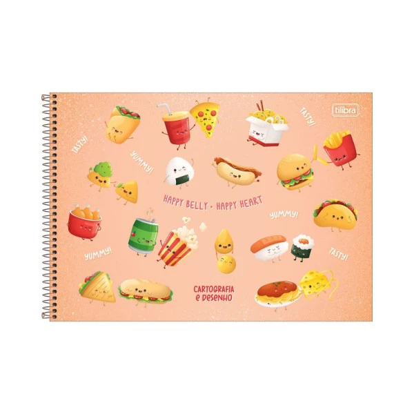Caderno Cartografia E Desenho Taste Tilibra Laranja