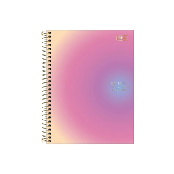 Caderno Colegial 1 Matéria 80 Folhas Coloridas Great Tilibra