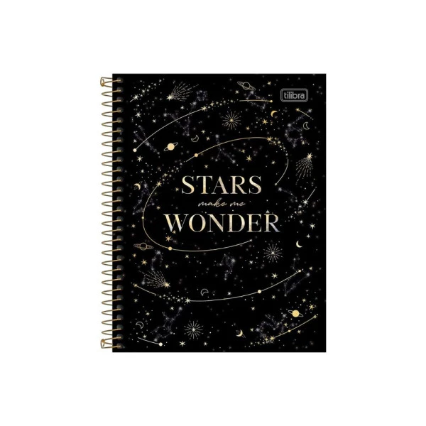Caderno Colegial 1 Matéria 80 Folhas Magic Tilibra Stars