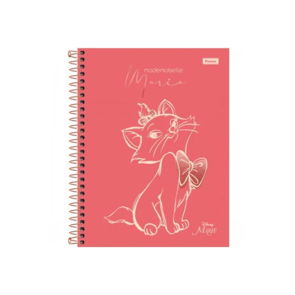 Caderno Colegial 1 Matérias Marie Disney Foroni Mademoiselle