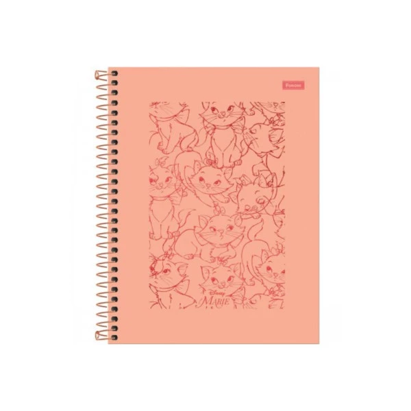 Caderno Colegial 1 Matérias Marie Disney Foroni