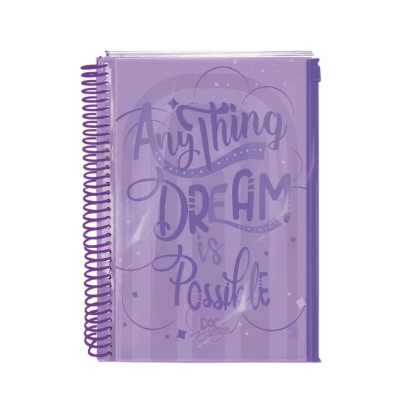 Caderno Colegial 10 Matérias Breeze Roxo DAC