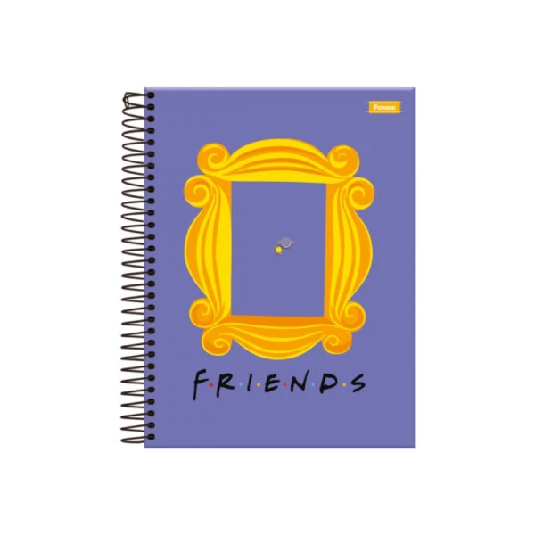Caderno Colegial Friends 10 Matérias Foroni Lilás
