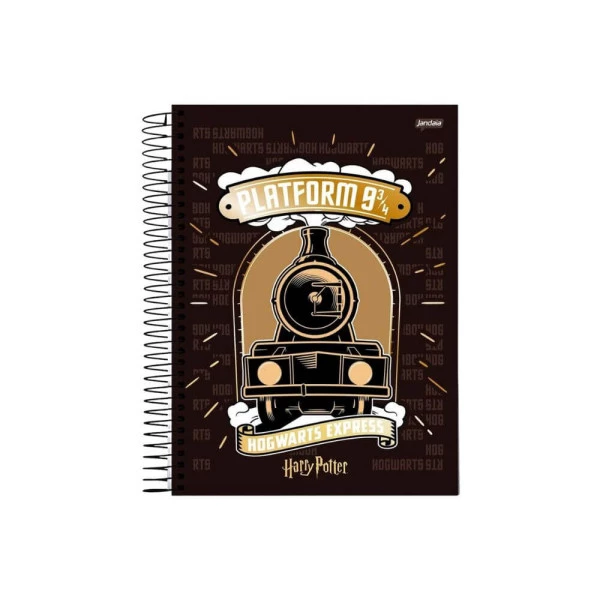 Caderno Colegial Harry Potter 10 Matérias Jandaia Plataforma 9 3/4