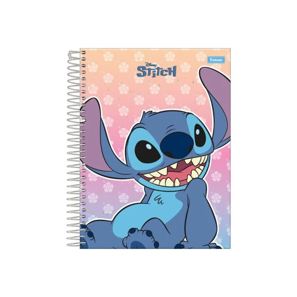 Caderno Colegial Stitch 10 Matérias 160F Foroni