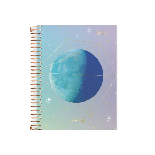 Caderno Colegial 15 Matérias Infinity Cadersil Azul