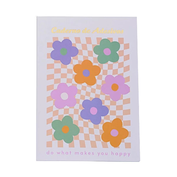 Caderno De Adesivos Love Daisy Molin 16F 560 Adesivos