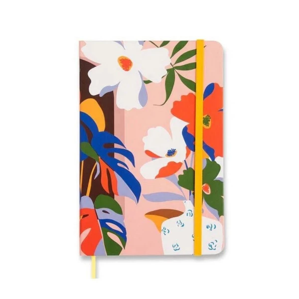 Caderno de Anotações Pautado Cicero Pólen Janelas Rosa 14x21