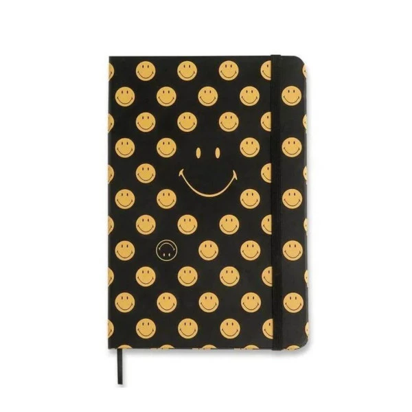 Caderno de Anotações Pautado Cicero Smiley Preta 14X21