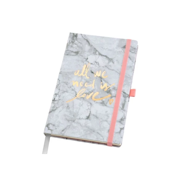 Caderno de Anotações Pautado Ótima Mármore Pink Stone 12;5x20
