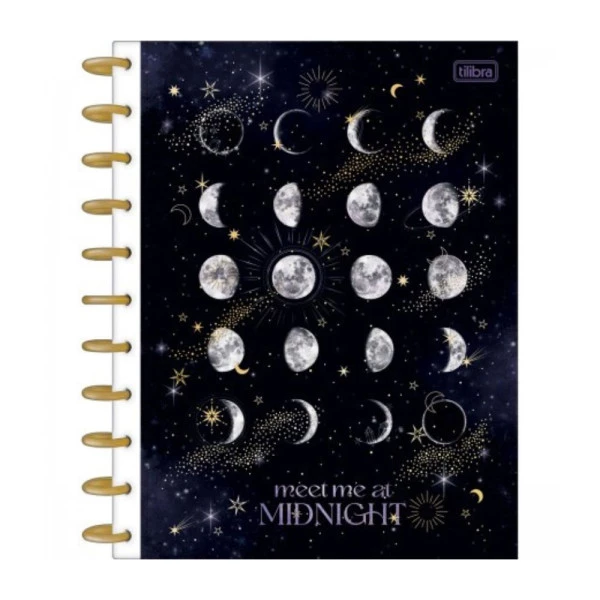 Caderno De Discos Tilidisco Magic The Moon 10 Matérias 160F Tilibra