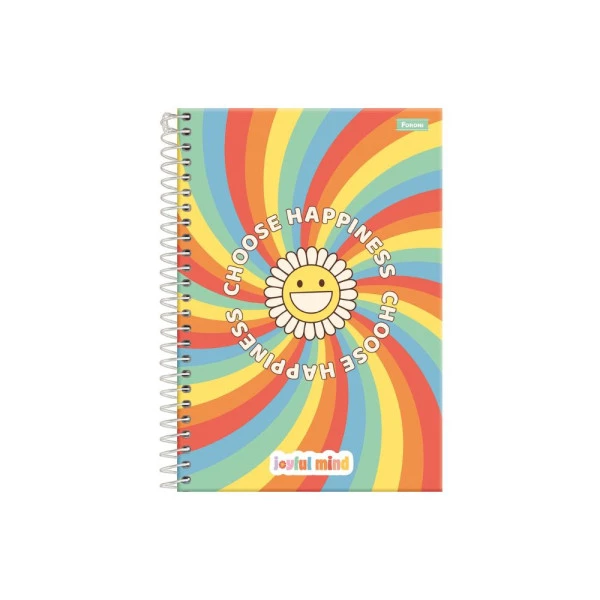 Caderno Espiral A5 Foroni Joyful Mind 80F Happiness
