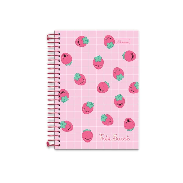 Caderno Espiral A5 Trés Sucré Cadersil Moranguinhos