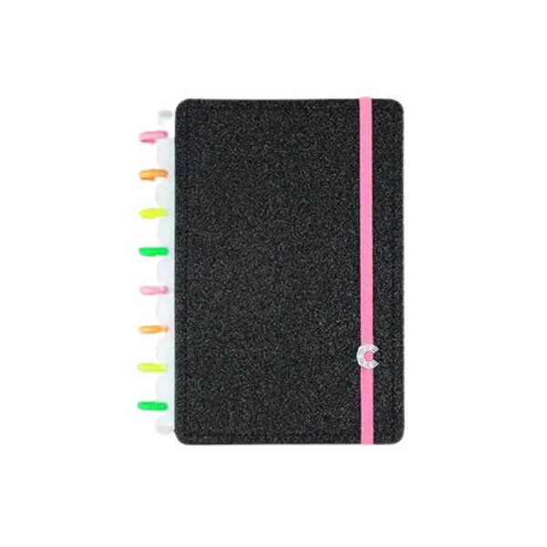 Caderno Inteligente A5 Let's Glitter Neon Black