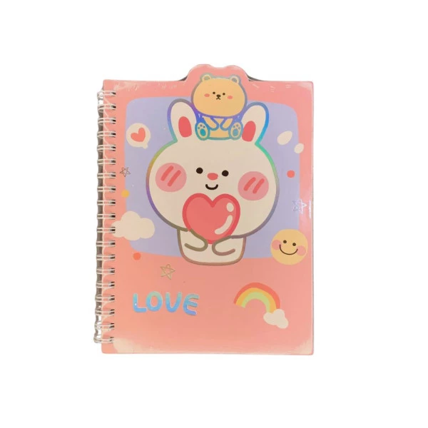 Caderno Kawaii Fofo M Coelho Love