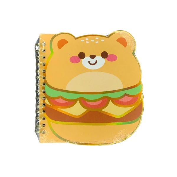 Caderno Kawaii Fofo M Ursinho Sanduíche