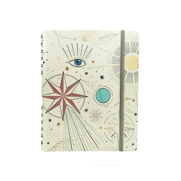 Caderno Organizador Cicero Duo Astral Espaço Tempo Branco A5 14x21cm