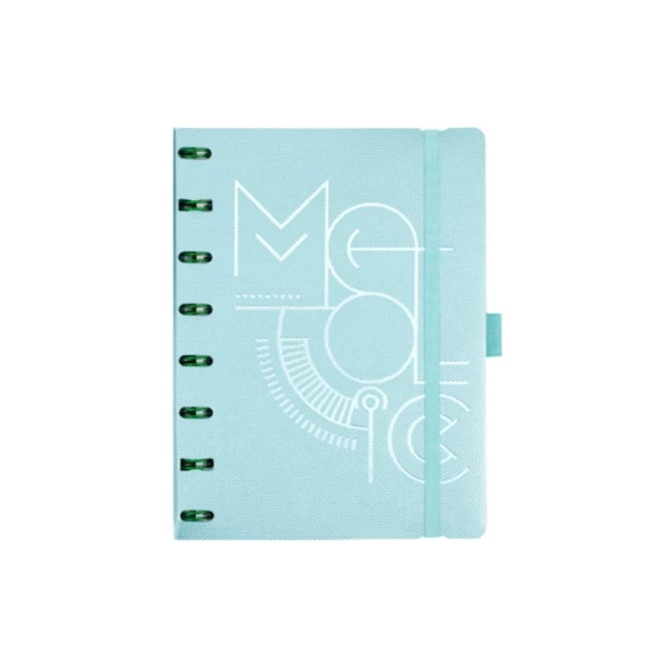 Caderno Ótima Systemflex Linha Metallic Verde 13;5x20
