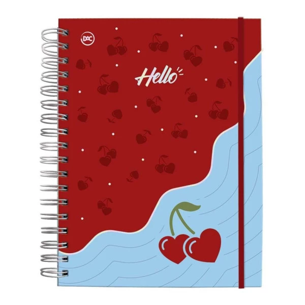 Caderno Smart Wire-o Hello Cereja