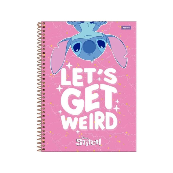Caderno Stitch Universitário 10 Matérias 160F Foroni Weird