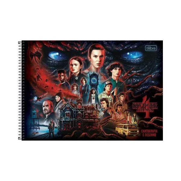 Caderno Stranger Things Cartografia E Desenho Tilibra