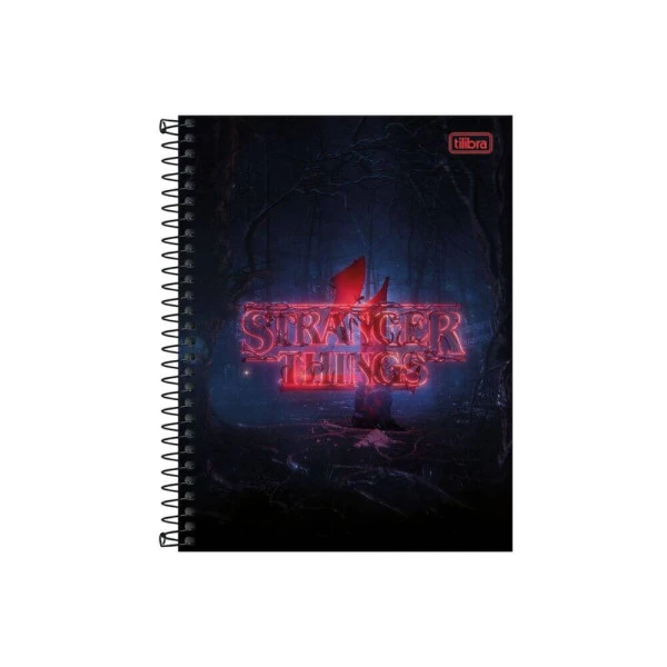 Caderno Stranger Things Colegial 10 Matérias Tilibra Season 4