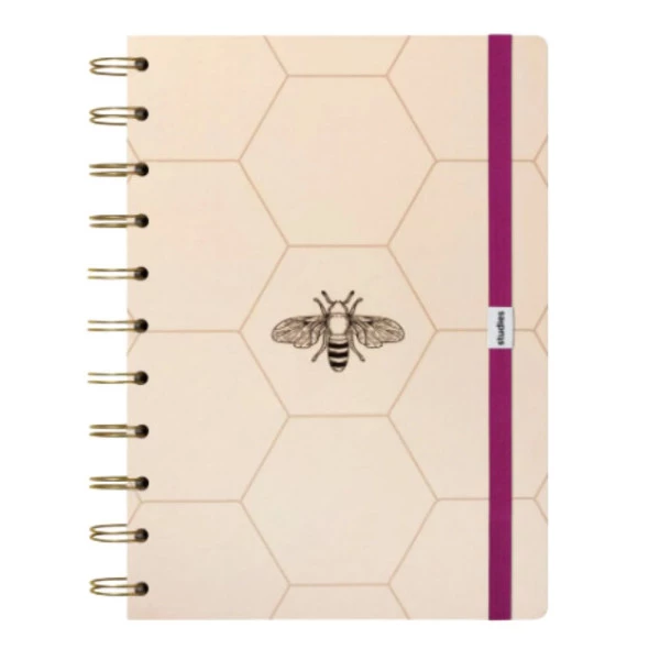 Caderno Studies Bee Linhas Brancas