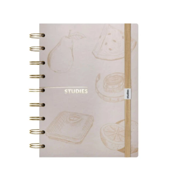 Caderno Studies Médio Fitness Linhas Brancas