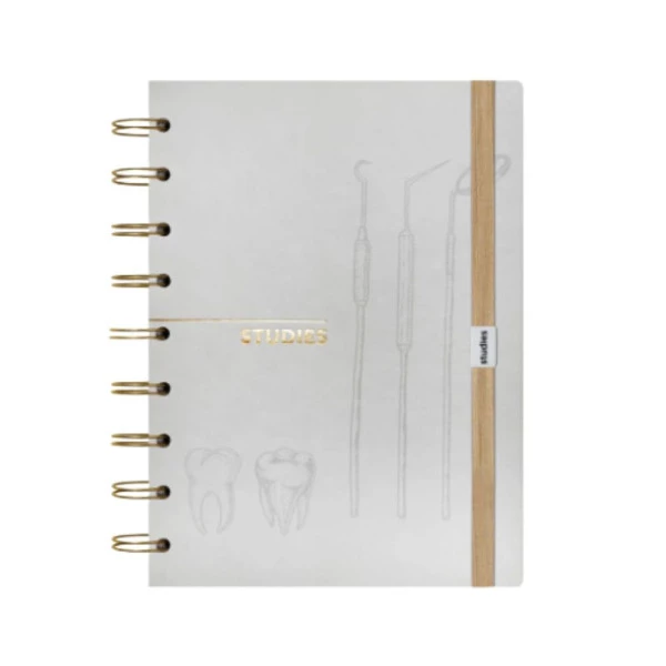 Caderno Studies Médio Odonto Linhas Brancas