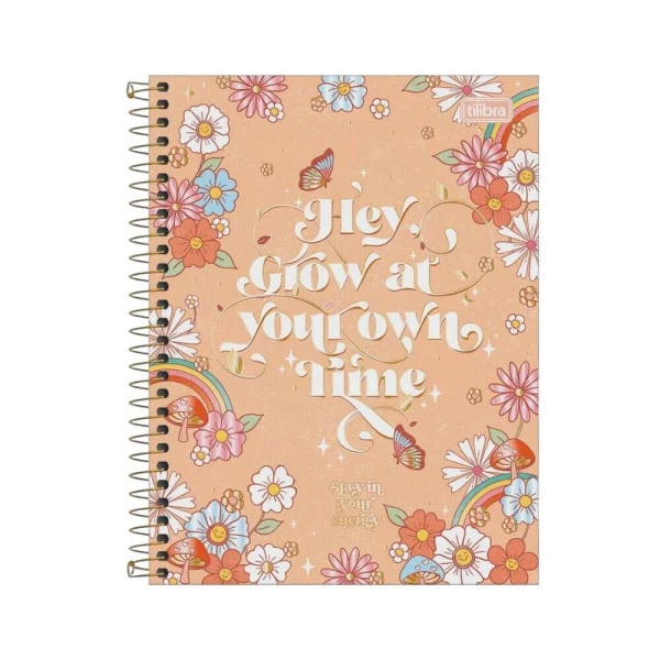 Caderno Universitário 1 Matéria 80F Gypsy Tilibra Laranja