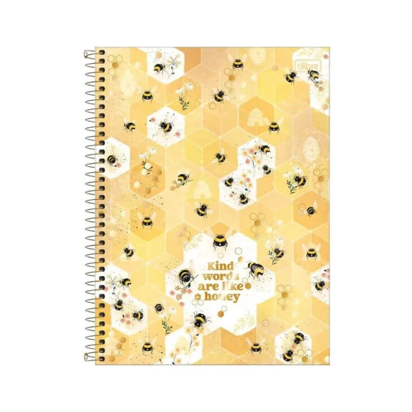 Caderno Universitário 1 Matéria 80F Honey Bee Tilibra Honey
