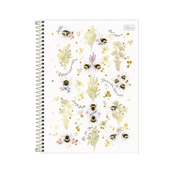 Caderno Universitário 1 Matéria 80F Honey Bee Tilibra Just Bee